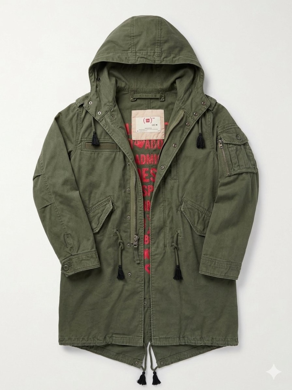 Vintage GAP x RED BONO military fishtail parka jacket army green M pristine